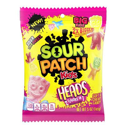 Sour Patch Kids Big Heads Soft & Chewy Candy [USA] 141g