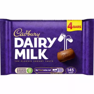 Cadbury Dairy Milk Chocolate 4 pack 108g