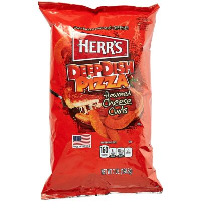 Herr’s Deep Dish Pizza Flavoured Cheese Curls  [USA] 198g