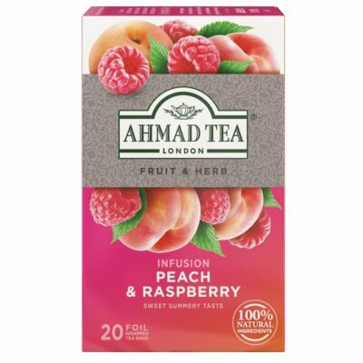 Ahmad Tea  - Peach & Raspberry (Őszibarack és málna) Tea- 20 db filter