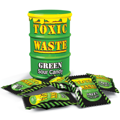 Toxic Waste Green Sour Candy 42g Drum
