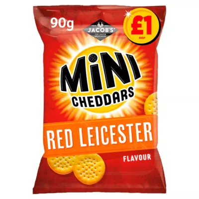  Jacob's Mini Cheddars Red Leicester Flavour 90g