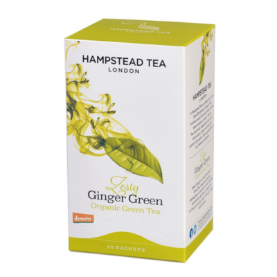 Hampstead Organic Green Ginger Tea(Bio Zöld Tea Gyömbérrel) 20 db filter