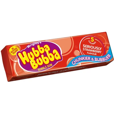 Hubba Bubba Seriously Strawberry eperízû rágógumi 5 db
