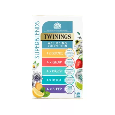 Twinings  Superblends Válogatás - Wellbeing Collection 20 db borítékolt filter