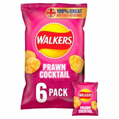 Walkers Prawn Coctail Chips - Garnélarák ízû chips 6x25g