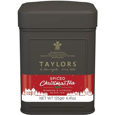 Taylors of Harrogate Spiced Christmas Loose Leaf Tea Tin (Fémdobozos Karácsonyi Tea) 125g