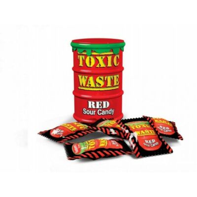 Toxic Waste Red Sour Candy Drum