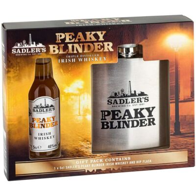 Peaky Blinder Whiskey and Branded Hip Flask (5cl)