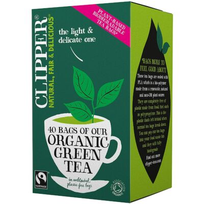 Clipper Organic Fairtrade Green Tea 40 db filter