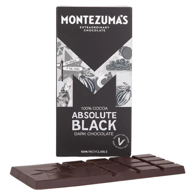 Montezuma's Absolute Black 100% Cocoa 90g étcsokoládé