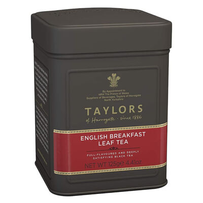 Taylor's Of Harrogate English Breakfast Leaf Caddy Tea (Fémdobozos Szálas angol Reggeli Tea) 125g  
