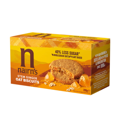 Nairn's Stem Ginger Oat Biscuits (Skót gyömbéres zabkeksz) 200g