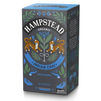 Hampstead Tea Organic Indian Chai Tea Bags  (Bio Fekete Chai Tea) 20 db filter