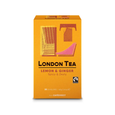 The London Tea Company Zesty Lemon & Ginger Tea 20 enveloped teabags