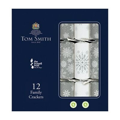 Tom Smith Silver & White Christmas Crackers 12 db 12" méretű cracker