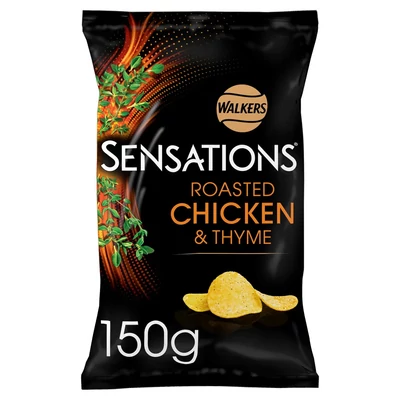 Sensations Roasted Chicken & Thyme Crisps 150g