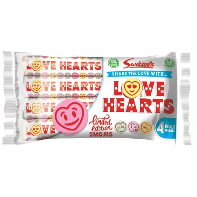 Swizzels Love Hearts 4 Pack 105g 
