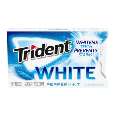 Trident White Sugar Free Gum Peppermint 16-Piece