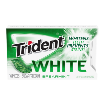 Trident White Sugar Free Gum Spearmint 16-Piece