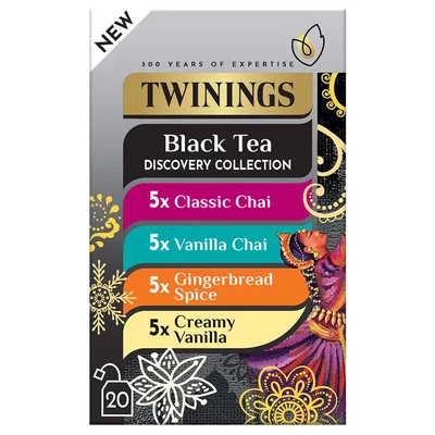 Twinings  Black Tea Discovery Collection  - 20 db borítékolt filter