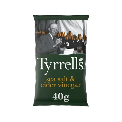 Tyrrell's Sea Salt & Cider Vinegar Crisps 40g