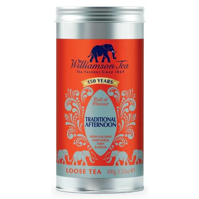 Williamson Loose Traditional Afternoon Tea Caddy – 100g szálas fekete tea fémdobozban