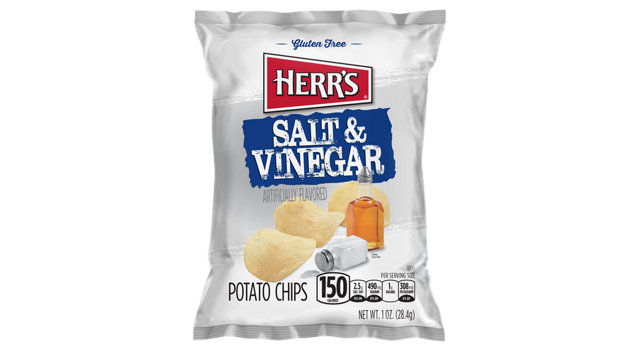 Angol Herr's Salt & Vinegar Potato Chips [USA] 28g, Angol Chipsek, Brit Chipsek