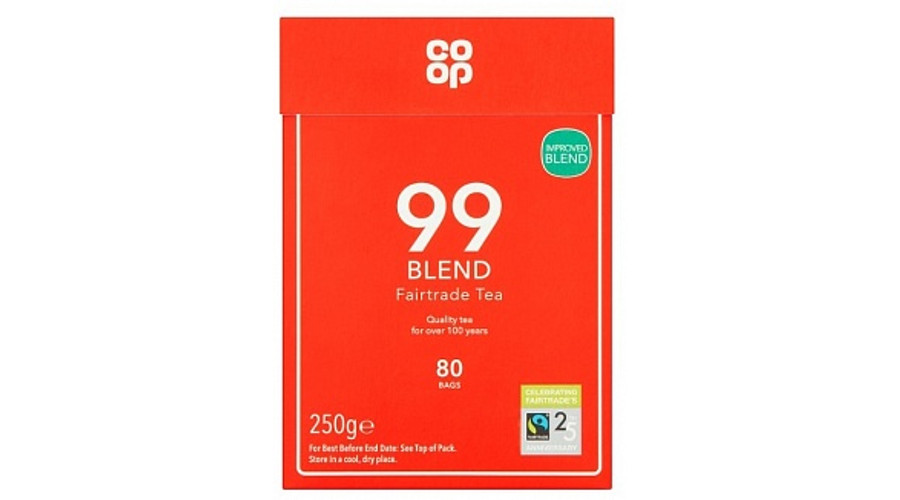 Angol Coop Fairtrade 99 Tea Blend Bags 80 db filter, Angol Fekete