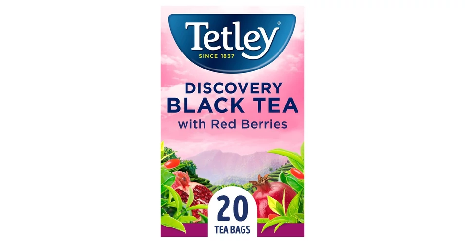 Angol - Tetley Discovery Black Tea with Pomegranate, Raspberry and Goji ...