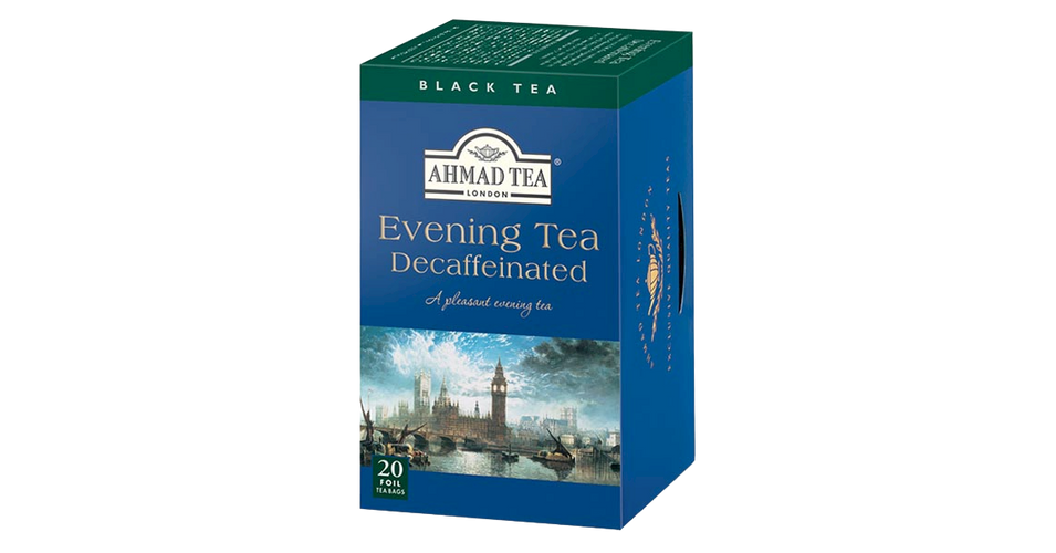 Angol Ahmad Tea Evening Tea Decaffeinated koffeinmentes fekete